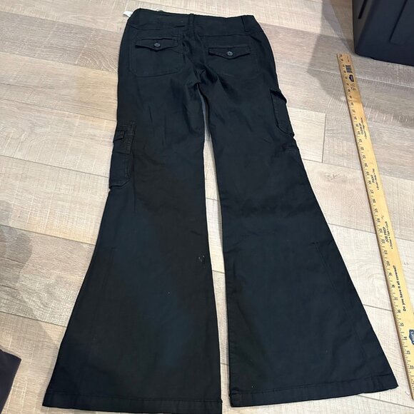 GARAGE WOMENS BLACK FLARE CARGO PANTS SIZE 5 NEW - Picture 11 of 12